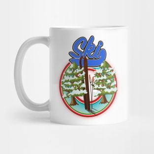 Vintage ski logo Mug